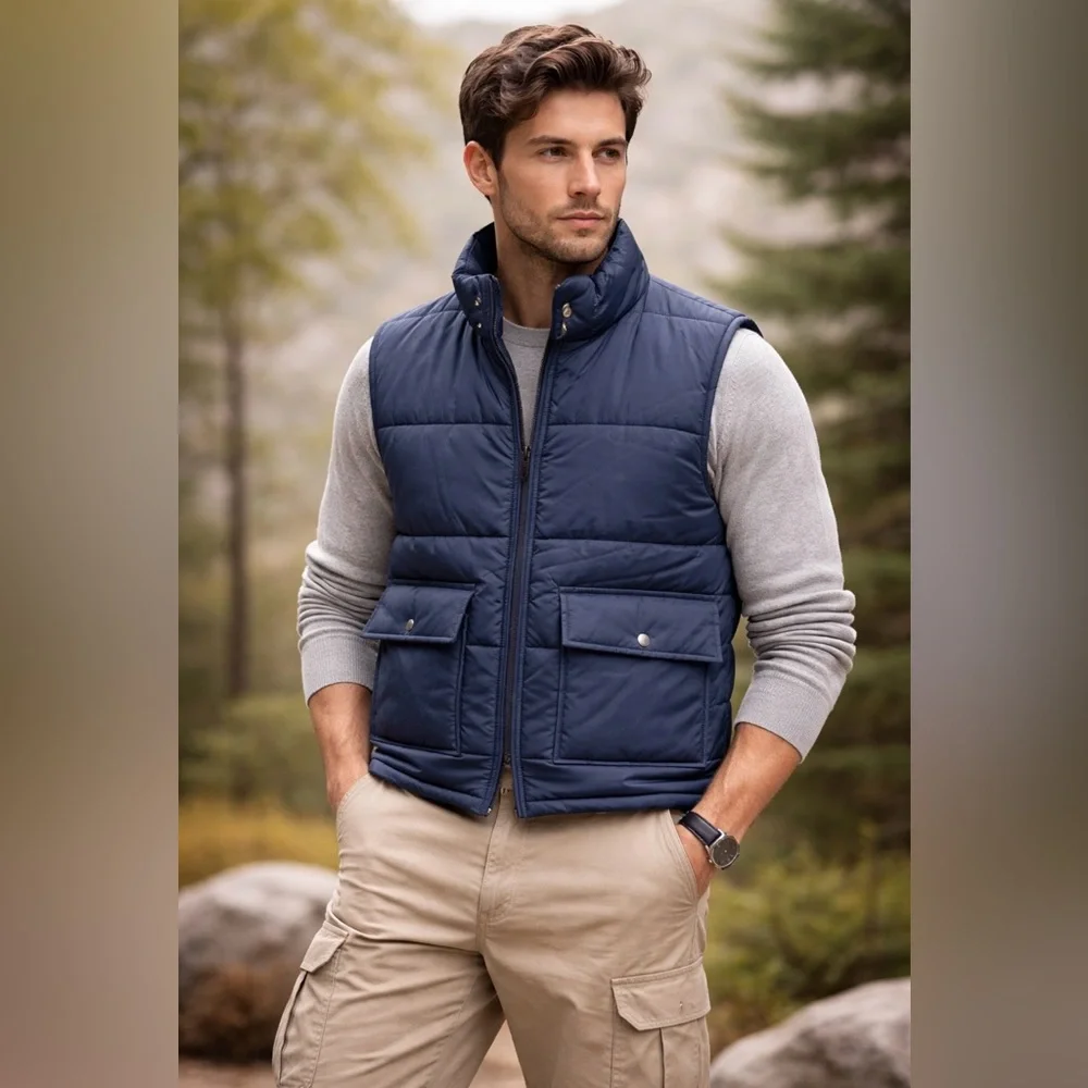 Holiday‎ Ranger Vest, Mens M Navy, Vintage